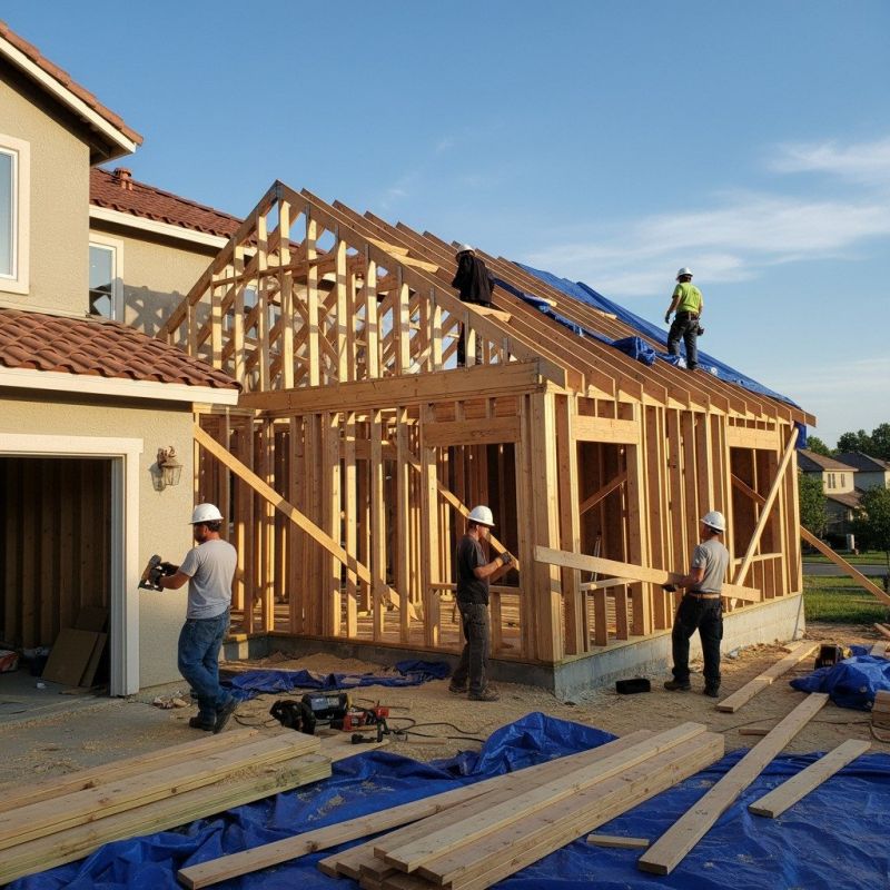 Local Garage Addition Construction pros at work